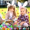 100Pack Prefilled Eggs with Toys Inside for Filling Specific Treats, Easter Theme Party Favor